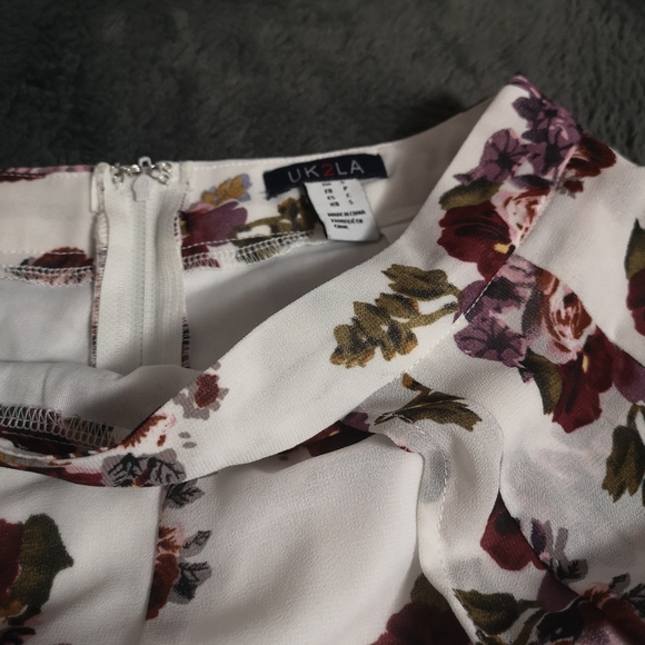 UK2LA Floral High-Low Chiffon Skirt Shorts - Picture 5 of 5